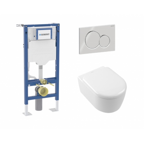 Pack WC Geberit UP320 + Cuvette Skyla TwistFlush + Sigma Chrome Brillant