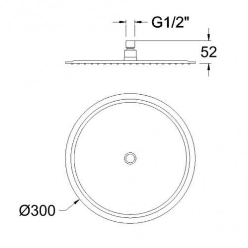 Colonne de douche thermostatique cuivre brossé - 945412Q3RM300CUC* 99Z307674 Pomme de douche_1 Colonne de douche thermostatique cuivre brossé - 945412Q3RM300CUC* 99Z307674 Pomme de douche_1
