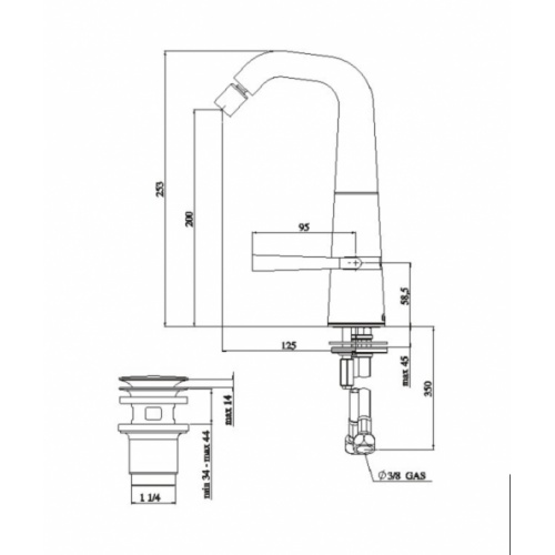 Mitigeur bidet chromé LIKID LK119-2 COTE