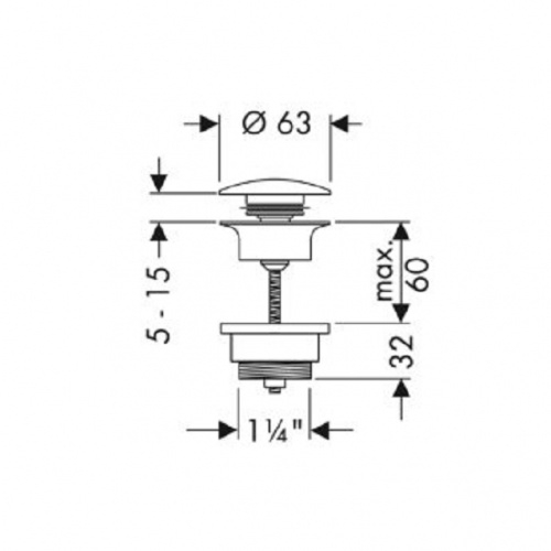 Bonde Push-Open Hansgrohe* 50100