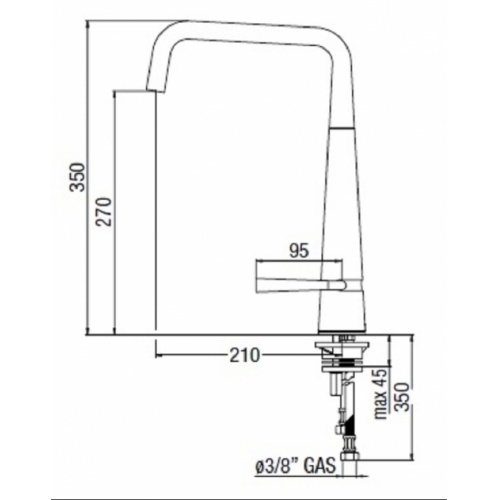 Mitigeur évier chromé LIKID LK00113 COTE