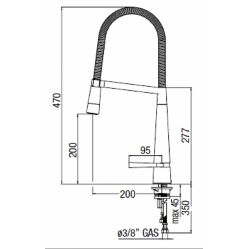 Mitigeur évier avec douchette chromé LIKID LK00300 COTE