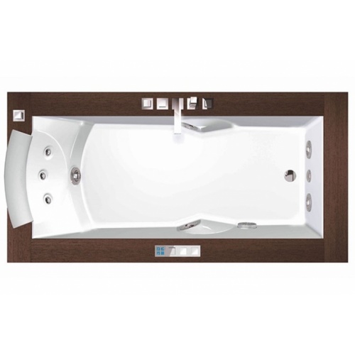 Baignoire balnéo AURA UNO 180x90 Wengé JACUZZI Aura uno dessus bd