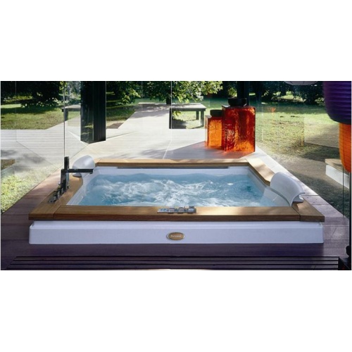 Baignoire balnéo 2 places AURA PLUS 180x150 Teck JACUZZI Auraplus 2bd