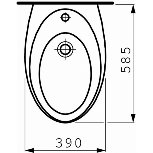 Bidet à poser Alessi Laufen Tdt1 832971 d global tf techdrawing