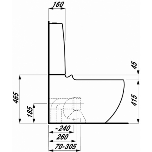 Pack WC à poser et abattant Alessi Laufen Tds1 822976 s global tf techdrawing