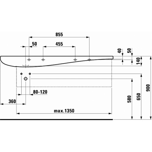 Vasque céramique Alessi Laufen Tdf1 814971 v global tf techdrawing