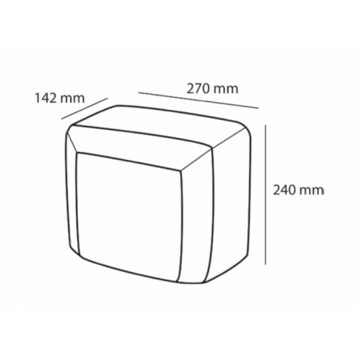 Sèche-mains CASSELIN - C1INOX Sèche mains c1 cote