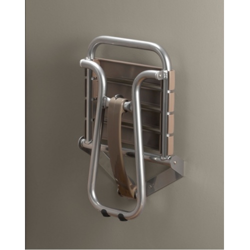 Siège de douche escamotable Taupe et Gris Chrome 047629 2