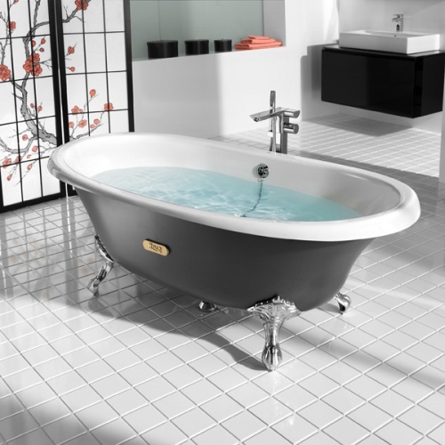 Baignoire rétro en fonte Newcast Eagle Cuve Grise Newcastel eagle gris 2