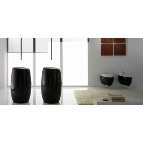 Lavabo sur colonne Moai blanche Scarabeo 8603 Banner moai piccolo