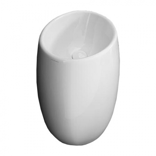 Lavabo sur colonne Moai blanche Scarabeo 8603 1 2