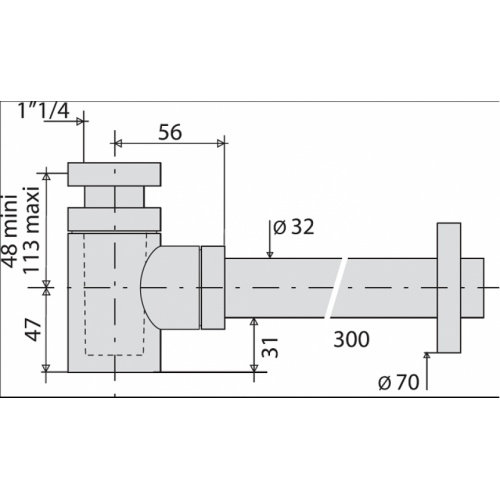 Siphon Design laiton Cylindrix VALENTIN - 142500* 142500 cote