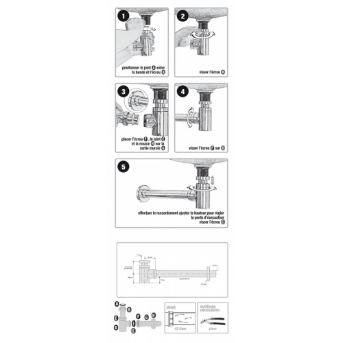 Siphon Design laiton Cylindrix VALENTIN - 142500* 00 1425 notice