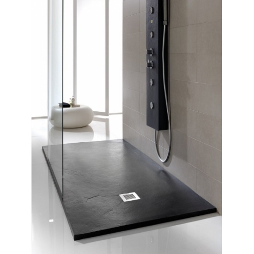 Receveur de douche souple SQUARE DRAIN Noir 100x100 Plato poliuretanano negro soft baños10 [1600x1200]