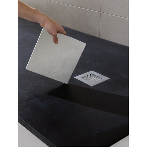 Receveur de douche souple SQUARE DRAIN Béton 100x100 cm Plato poliuretanano 4 soft baños10 [1600x1200]