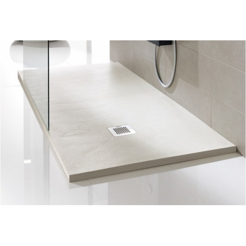 Receveur de douche souple SQUARE DRAIN Noir 100x100 Plato poliuretanano crema soft baños10 [1600x1200