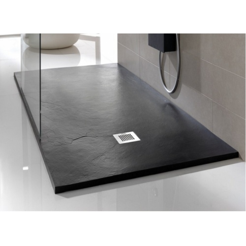 Receveur de douche souple SQUARE DRAIN Noir 100x100 Plato poliuretanano negro soft baños10 [1600x1200]