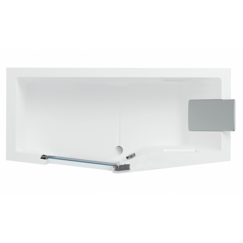 Combiné Bain/Douche IRIS 180x75/85 - Version gauche - 3 Tabliers Iris gauche gros plan