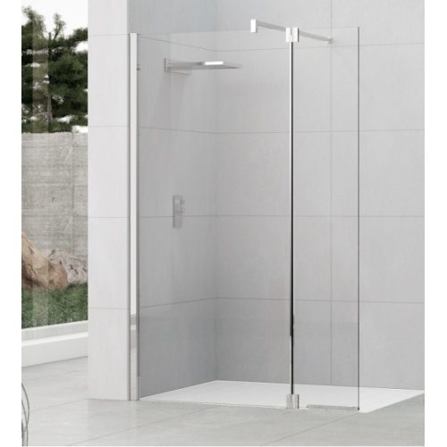 Paroi de douche Fixe + Volet pivotant KUADRA H2 100+37 sérigraphié