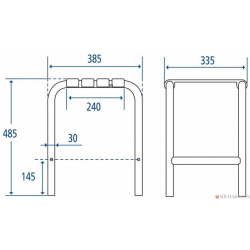 Tabouret de douche Blanc 047650 schéma 2