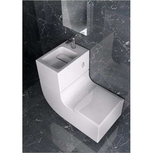 Cuvette de WC et lavabo suspendu 2 en 1 W + W Foto 2