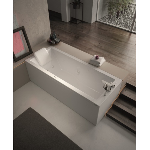 Baignoire balnéo Energy rectangulaire 180x80 - Tête à Gauche - Rainbow+Clean System