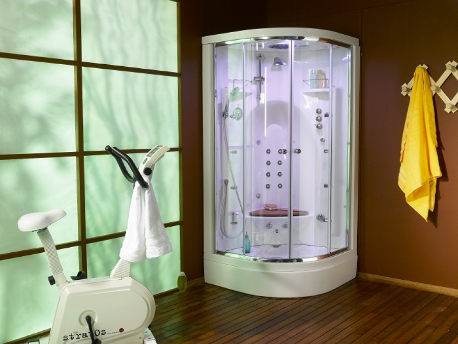 Cabine de douche à recyclage JEDO BORNEO LUXE 100x100