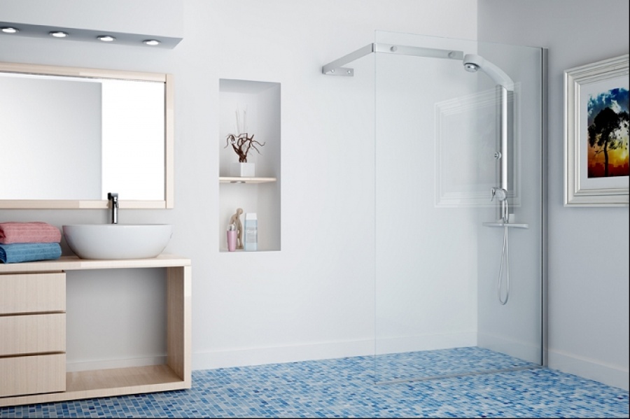 Paroi de douche fixe SHINY 100x90 JACUZZI